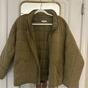 Crescent Khaki Quilted Jacket